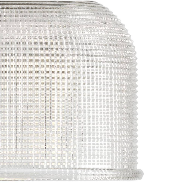 Progress Lighting Archie Collection 1-Light Vintage Brass Clear Double Prismatic Glass Coastal Bath Vanity Light