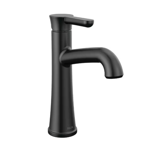 Delta Greydon Single Handle Single Hole Bathroom Faucet in Matte Black