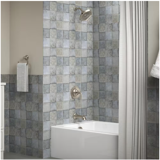 KOHLER Sundae Single-Handle 3-Spray Tub and Shower Faucet 1.75 GPM in Vibrant Brushed Nickel (Valve Included)