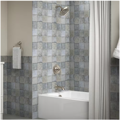 KOHLER Sundae Single-Handle 3-Spray Tub and Shower Faucet 1.75 GPM in Vibrant Brushed Nickel (Valve Included)
