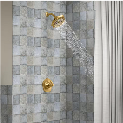 KOHLER Sundae Single-Handle 3-Spray Tub and Shower Faucet 1.75 GPM in Vibrant Brushed Moderne Brass (Valve Included)