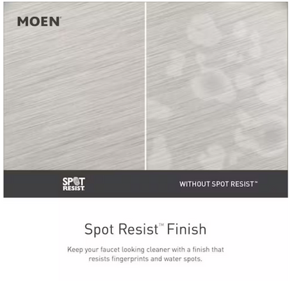 MOEN Hensley Single Hole Single-Handle Bathroom Faucet in Spot Resist Brushed Nickel