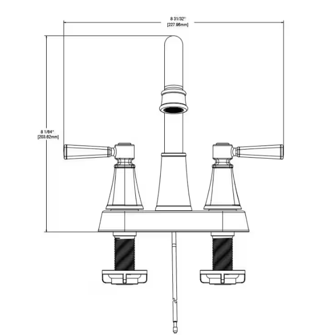 Glacier Bay Melina 4 in. Centerset Double Handle High-Arc Bathroom Faucet in Brushed Nickel