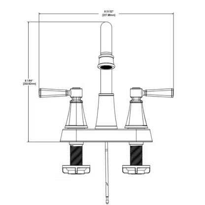 Glacier Bay Melina 4 in. Centerset Double Handle High-Arc Bathroom Faucet in Brushed Nickel