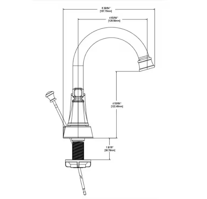 Glacier Bay Melina 4 in. Centerset Double Handle High-Arc Bathroom Faucet in Brushed Nickel