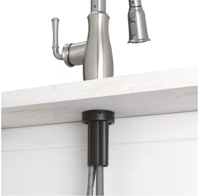 Glacier Bay Kagan Stainless Steel 15 in. H Pull Down Sprayer Kitchen Faucet with 360° Swivel Spout