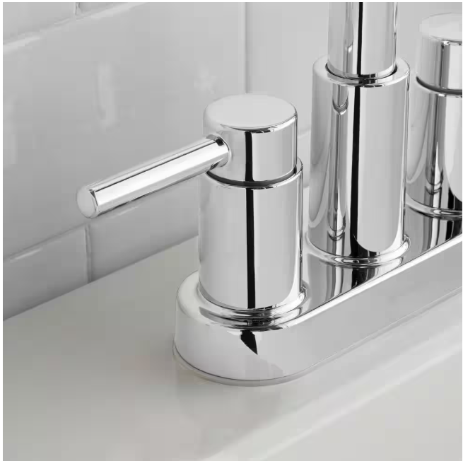 Glacier Bay Dorind 4 in. Centerset Double Handle High-Arc Bathroom Faucet in Chrome