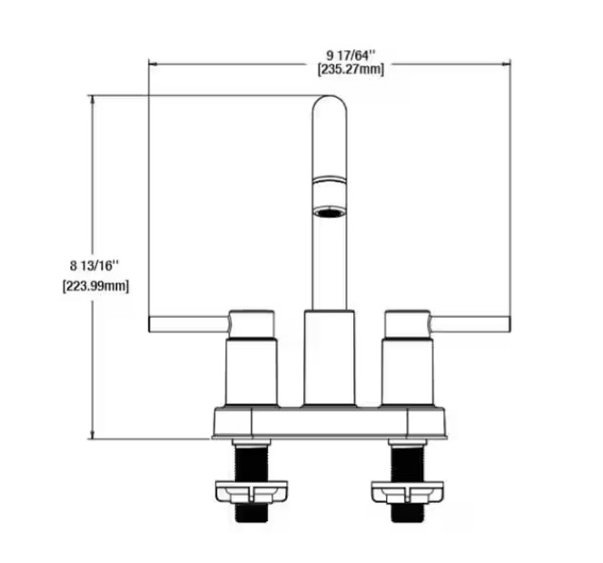 Glacier Bay Dorind 4 in. Centerset Double Handle High-Arc Bathroom Faucet in Chrome