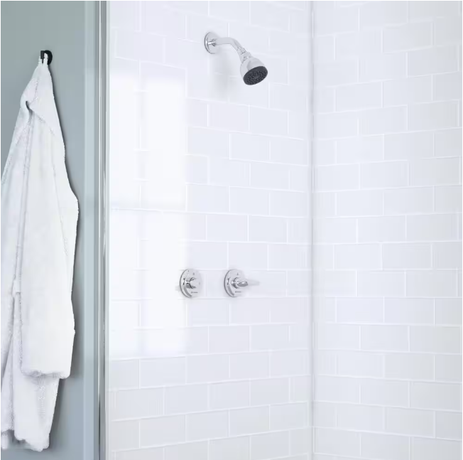 Glacier Bay Aragon Double Handle 1-Spray Shower Faucet 1.75 GPM in Chrome