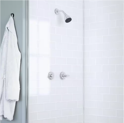 Glacier Bay Aragon Double Handle 1-Spray Shower Faucet 1.75 GPM in Chrome