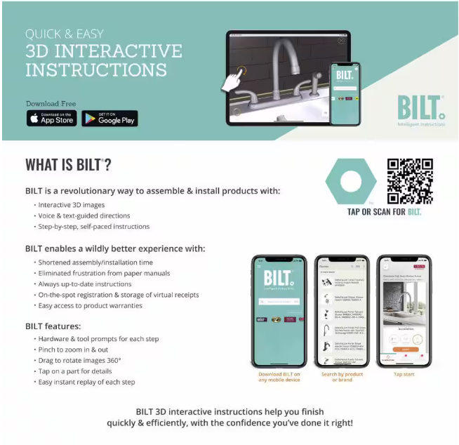 Glacier Bay Aragon Double Handle 1-Spray Shower Faucet 1.75 GPM in Chrome