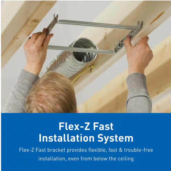 Panasonic Whisper Choice Auto DC Pick-A-Flow 80/110 CFM Ceiling Bathroom Exhaust Fan with Humidity Sense and Flex-Z Fast Bracket