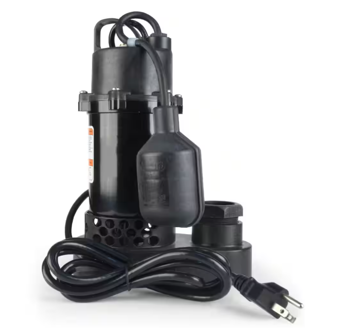Everbilt 1/2 HP Aluminum Submersible Sump Pump Tether Switch