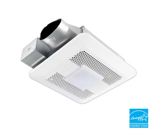 Panasonic WhisperThin DC LED Pick-A-Flow 80 -100 CFM Ceiling/Wall Bathroom Exhaust Fan, 3-3/8 in. Low Profile Housing