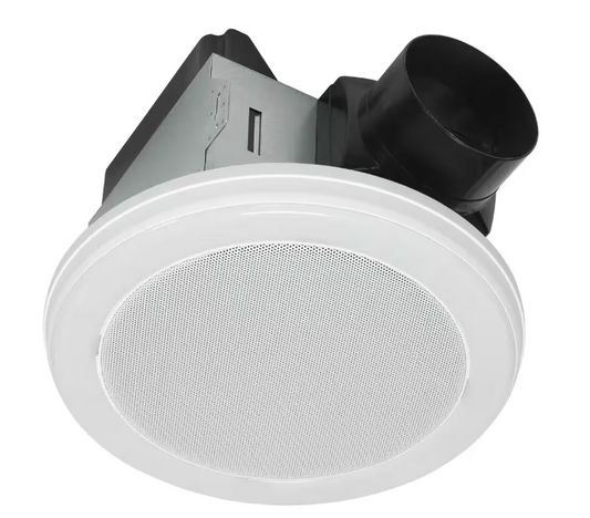 HOMEWERKS 80 CFM Ceiling Mount Bathroom Exhaust Fan with Bluetooth Speaker and LED Light