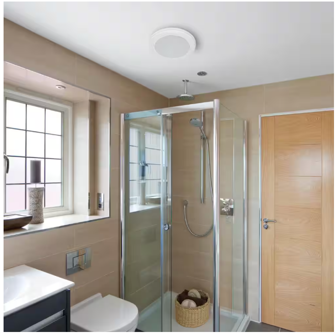 HOMEWERKS 80 CFM Ceiling Mount Bathroom Exhaust Fan with Bluetooth Speaker and LED Light