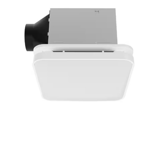 Commercial Electric 80 /110 CFM Ceiling Mount Room Side Installation Square Bathroom Exhaust Fan with Night Light and Humidity Sensor