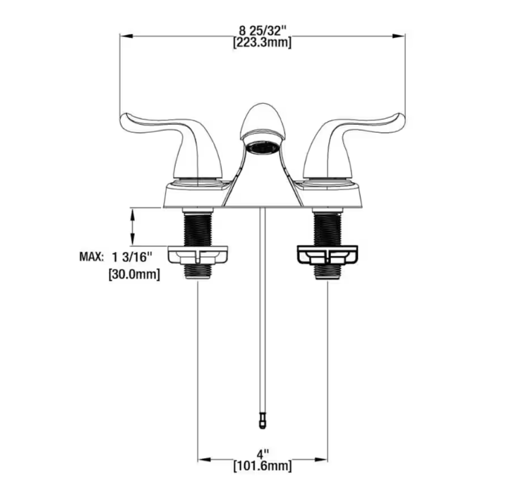 Glacier Bay Constructor 4 in. Centerset Double Handle Low-Arc Bathroom Faucet in Brushed Nickel