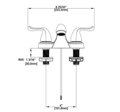 Glacier Bay Constructor 4 in. Centerset Double Handle Low-Arc Bathroom Faucet in Brushed Nickel