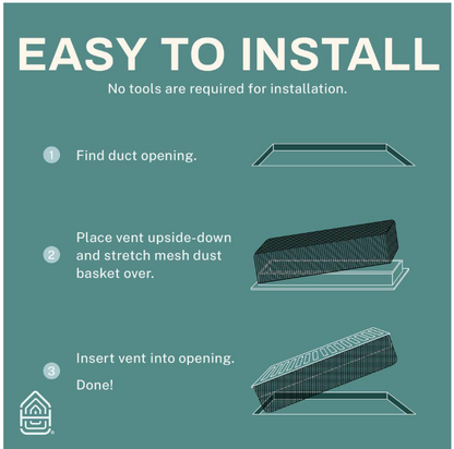 HOME INTUITION Victorian Scroll 2 x 14 in. Decorative Floor Register Vent with Mesh Cover Trap, Matte Black