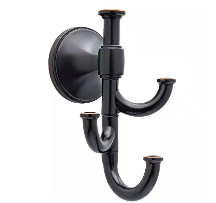 Delta Accolade Wall Mounted Expandable 3-Prong J-Hook Towel Hook in Oil Rubbed Bronze