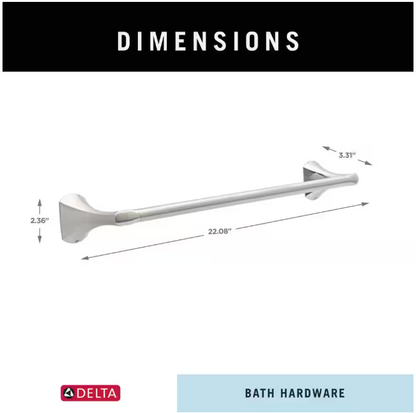 Delta Pierce 18 in. Wall Mount Towel Bar Bath Hardware Accessory in Brushed Nickel