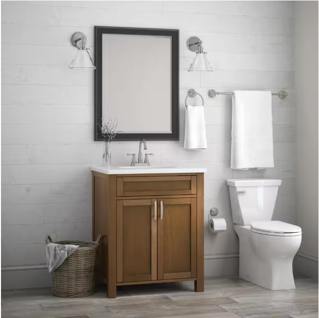 Delta Greenwich II 3-Piece Bath Hardware Set with 24 in. Towel Bar, Toilet Paper Holder, Towel Ring in Brushed Nickel