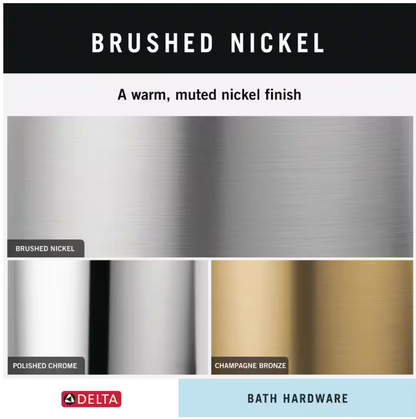 Delta Greenwich II 3-Piece Bath Hardware Set with 24 in. Towel Bar, Toilet Paper Holder, Towel Ring in Brushed Nickel