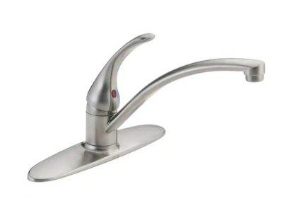 Delta Foundations Single-Handle Standard Kitchen Faucet in Stainless