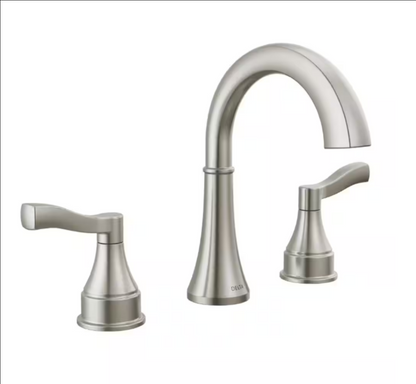 Delta Faryn 8 in. Widespread Double-Handle Bathroom Faucet in Brushed Nickel
