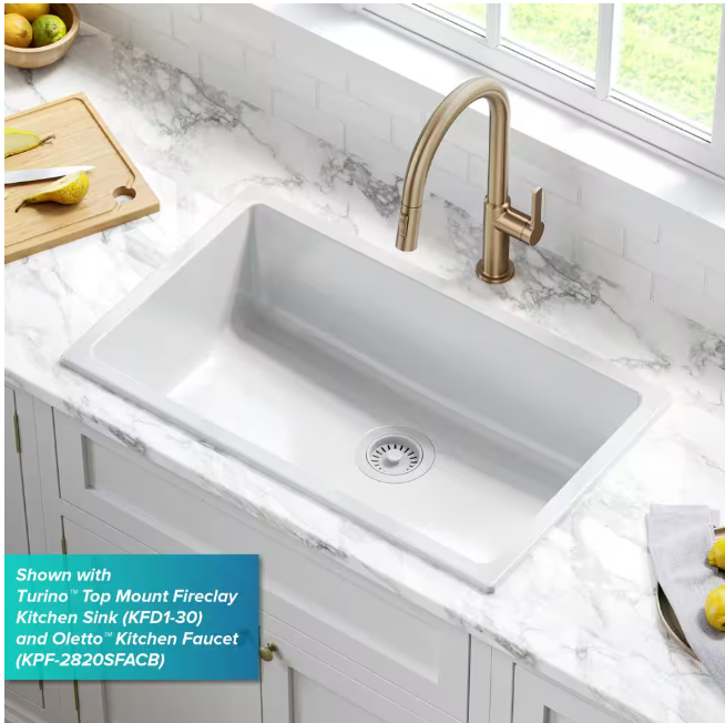 KRAUS Kitchen Sink Strainer in White