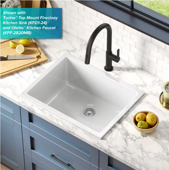 KRAUS Kitchen Sink Strainer in White