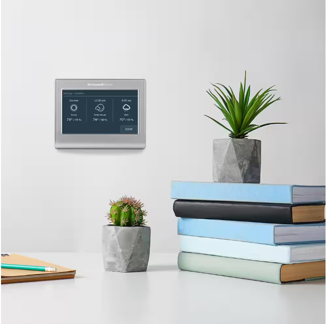 Honeywell Home Wi-Fi Smart Color 7-Day Programmable Smart Thermostat with Color-Changing Touchscreen Display