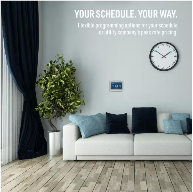 Honeywell Home Wi-Fi Smart Color 7-Day Programmable Smart Thermostat with Color-Changing Touchscreen Display