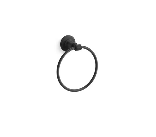 KOHLER Torrington Wall Mounted Towel Ring in Matte Black