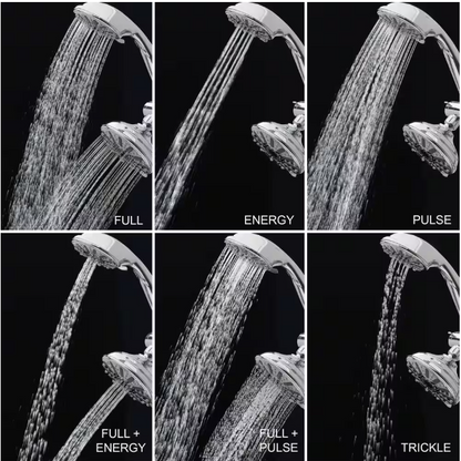 Glacier Bay 6-Spray 5 in. Dual Wall Mount Fixed and Handheld Shower Head 1.8 GPM in Chrome
