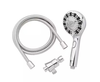 Glacier Bay Push Release 6-Spray Wall Mount Handheld Shower Head 1.8 GPM in Chrome