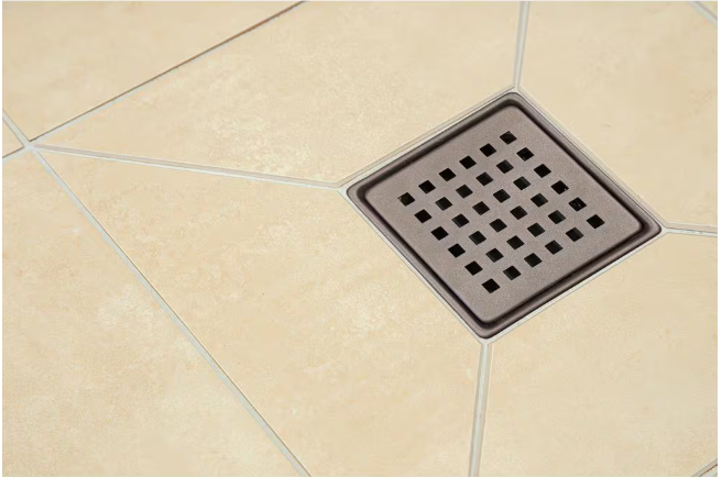 Everbilt Watershield Shower System 4 in. Bronze Square Grid Drain Grate