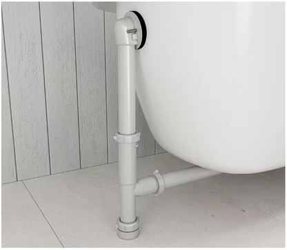 Everbilt Twist and Close 1-1/2 in. White Poly Pipe Bath Waste and Overflow Drain in Chrome