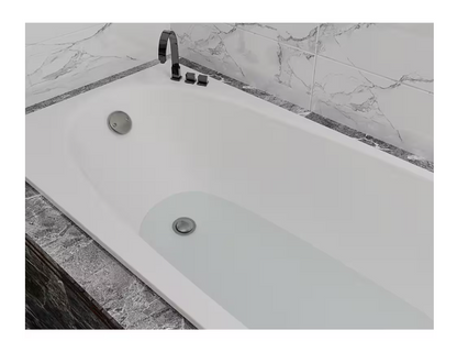 Everbilt Easy Touch 1-1/2 in. 20-Gauge Brass Pipe Bath Waste and Overflow Drain in Brushed Nickel