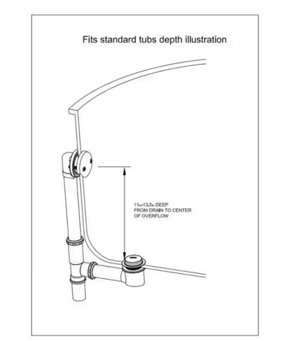 Everbilt Easy Touch 1-1/2 in. 20-Gauge Brass Pipe Bath Waste and Overflow Drain in Brushed Nickel