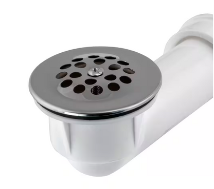 Everbilt Trip Lever 1-1/2 in. White Poly Pipe Bath Waste and Overflow Drain in Chrome