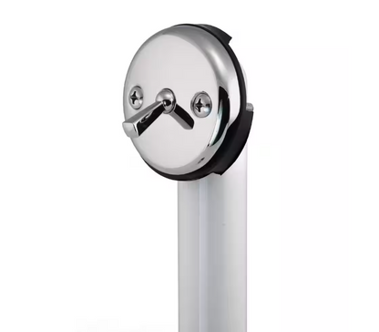 Everbilt Trip Lever 1-1/2 in. White Poly Pipe Bath Waste and Overflow Drain in Chrome