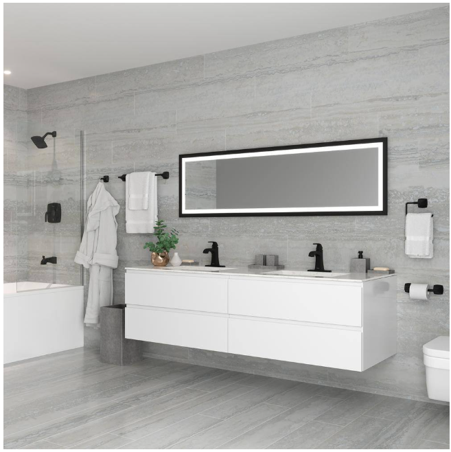 Pfister Bellance 3-Piece Bath Hardware Set with 18 in. Towel Bar Towel Ring and Toilet Paper Holder in Matte Black