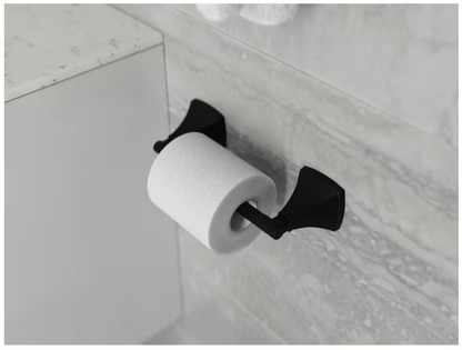 Pfister Bellance 3-Piece Bath Hardware Set with 18 in. Towel Bar Towel Ring and Toilet Paper Holder in Matte Black