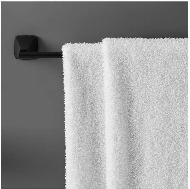 Pfister Bellance 3-Piece Bath Hardware Set with 18 in. Towel Bar Towel Ring and Toilet Paper Holder in Matte Black