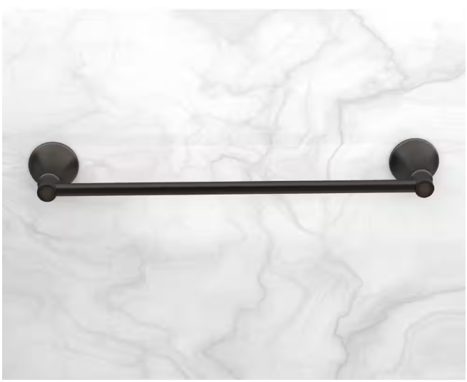 Glacier Bay Sadira 3-Piece Bath Hardware Set with Towel Bar, Paper Holder, Towel Ring in Bronze
