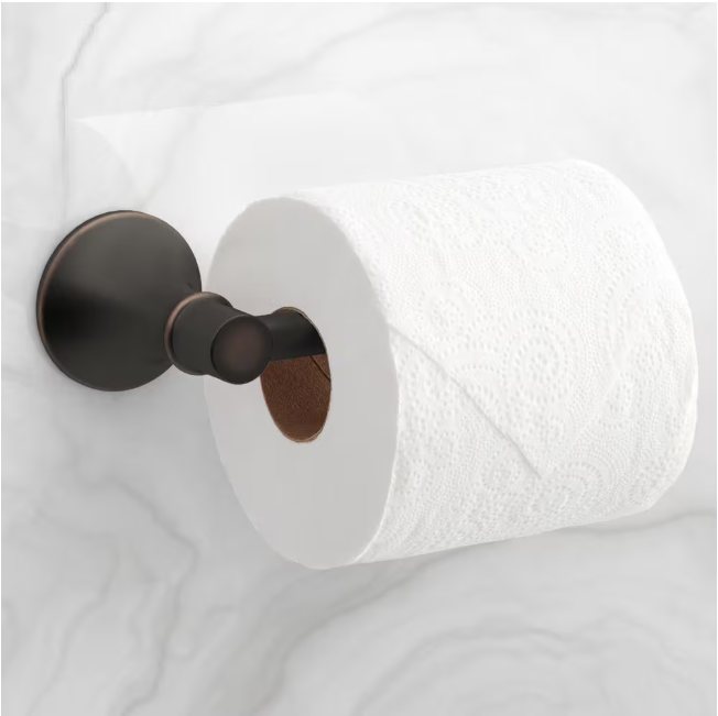 Glacier Bay Sadira 3-Piece Bath Hardware Set with Towel Bar, Paper Holder, Towel Ring in Bronze