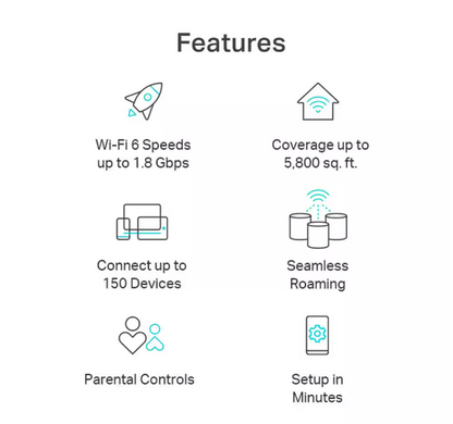 TP-LINK AX1800 Whole Home Mesh Wireless Router System