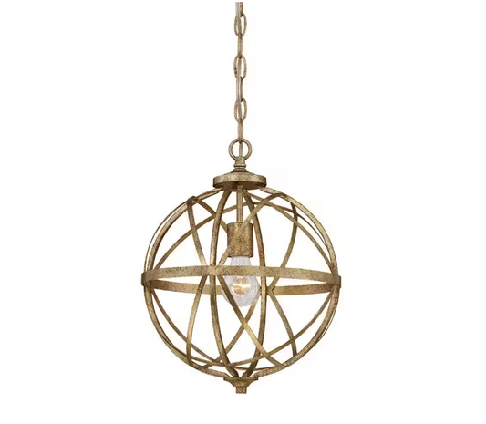 Millennium Lighting Lakewood Collection 1-Light Vintage Gold Sphere Pendant